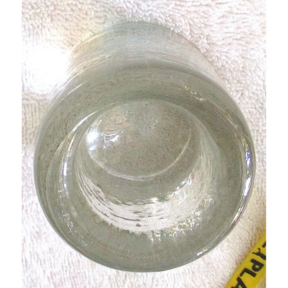 Heavy Clear Glass Crystal Cylinder Candle Holder Textured Ice Votive Pillar Base - Picture 3 of 4